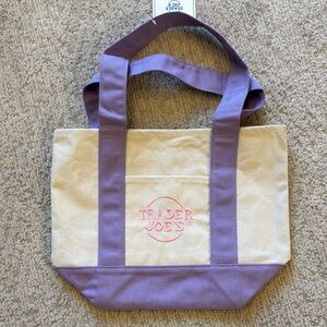 Purple and Cream Tote Bag